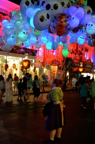 Mickey's Not So Scary Halloween Party-Balloons on Main Street-Yellow Shoe Travel